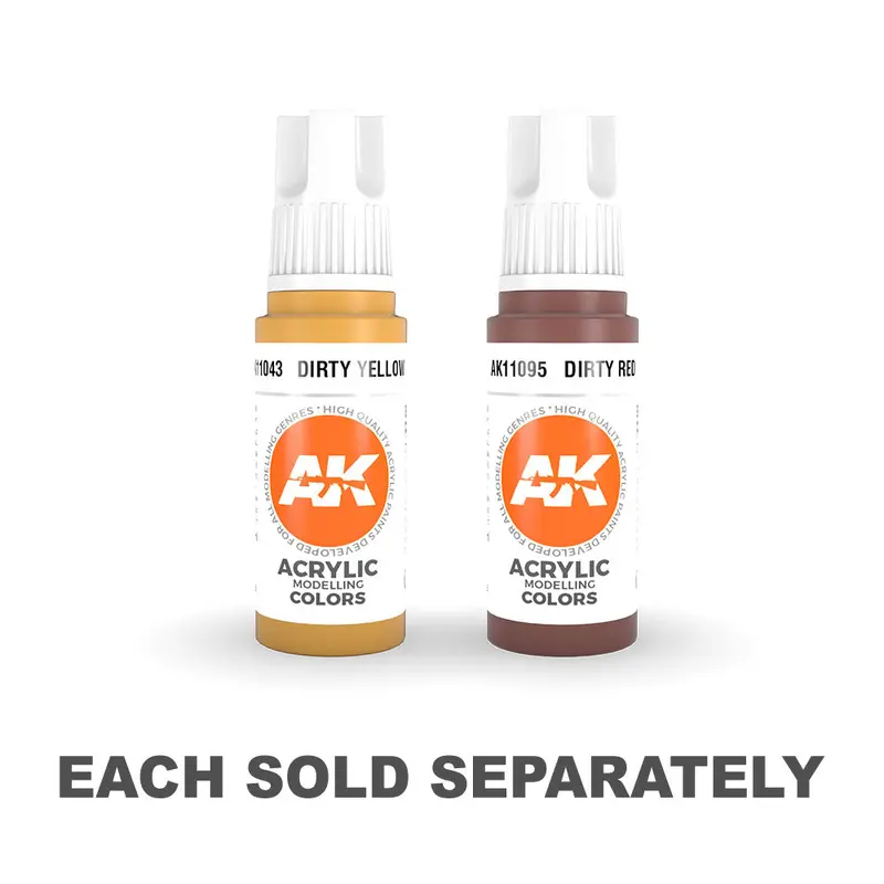 AK Interactive 3Gen Dirty Acrylic Paint 17mLYellow