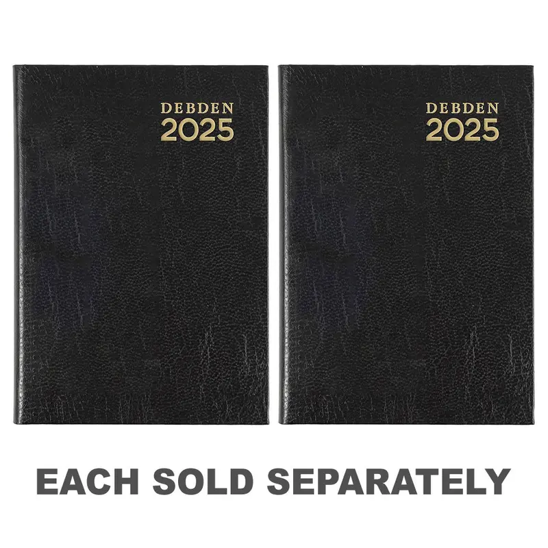 Debden Kyoto A7 2025 Diary (Black)Day to Page