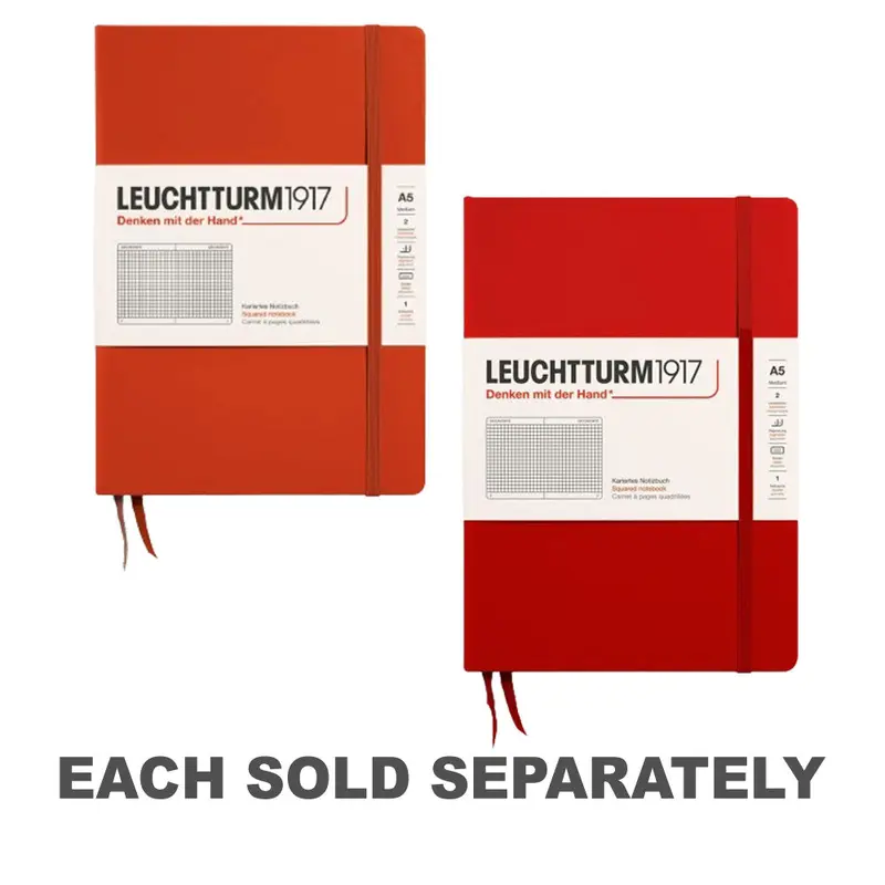 Leuchtturm Hardcover Squared Notebook A5 (Red)Fox Red
