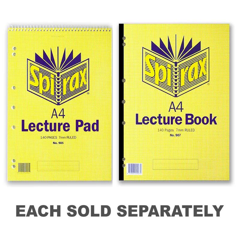 Spirax A4 Lecture Pad (Pack of 10)Side Opening