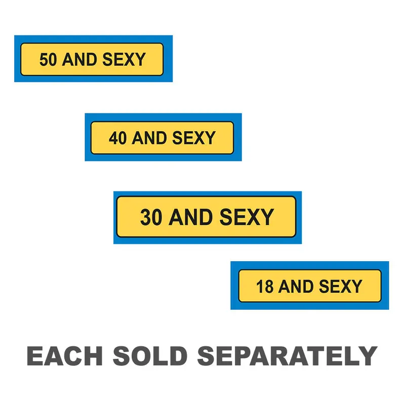 Age and Sexy License Plate Keyring18