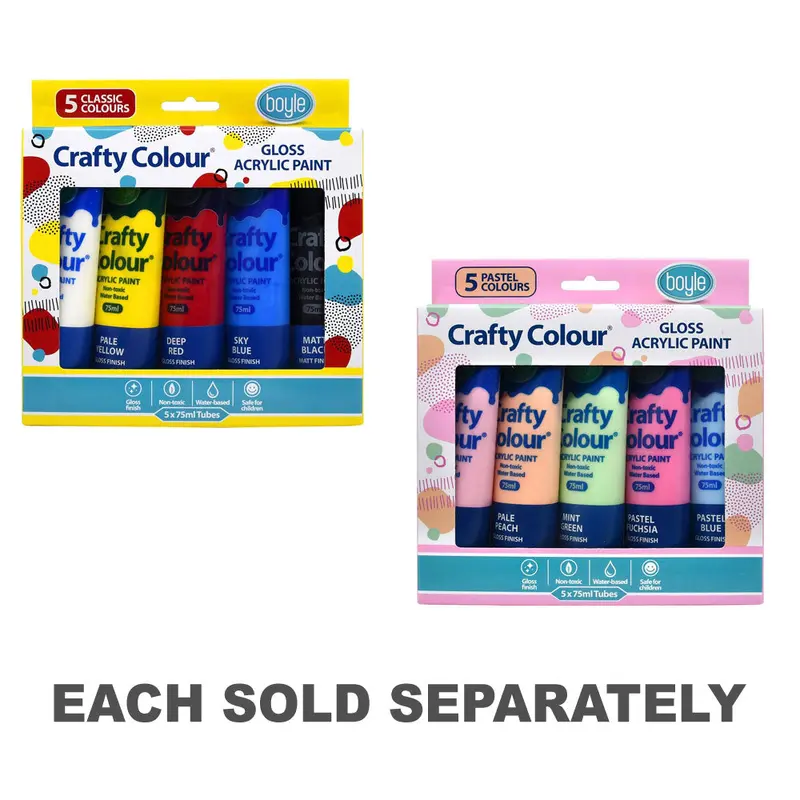 Crafty Colour 5-Pack Acrylic PaintClassic