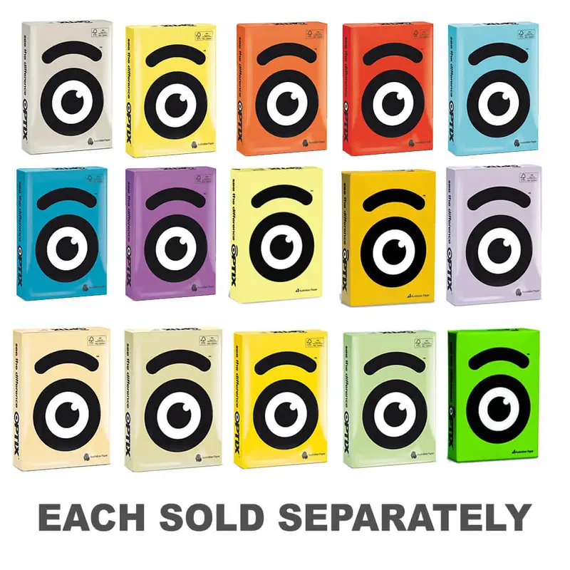 Optix A4 Copy Paper Ream (80gsm)Suni Yellow