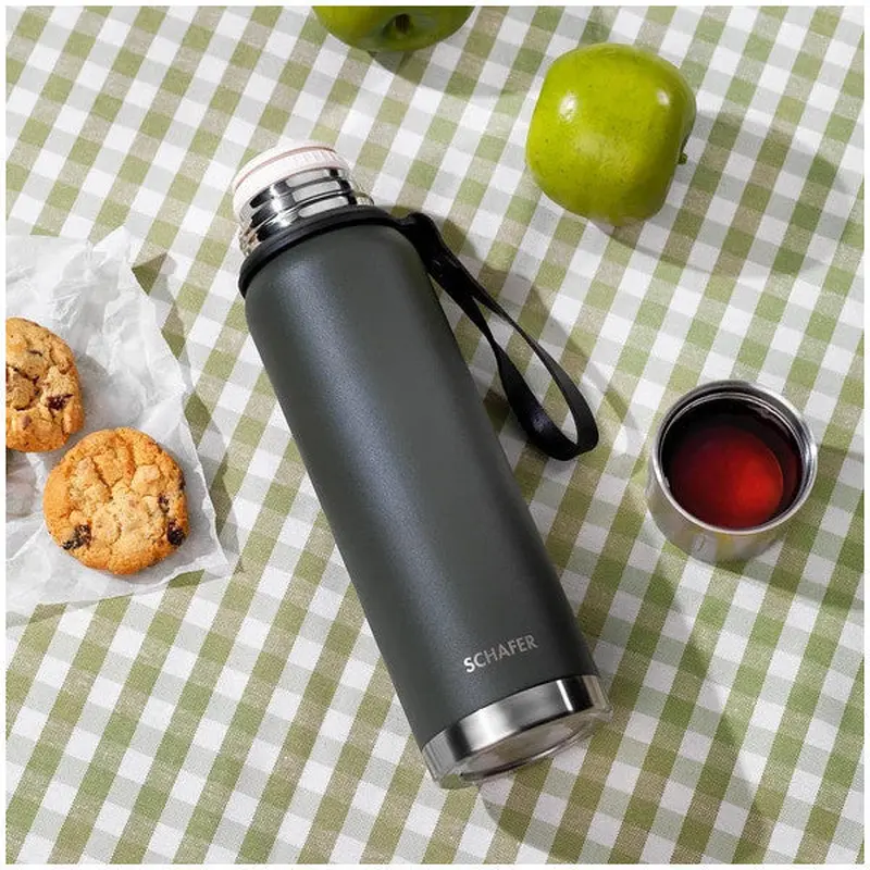 Schafer Steely Thermos 1 L - Green