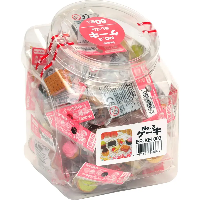 Iwako, Eraser, Cake, 60 Pieces, ER-KEI003