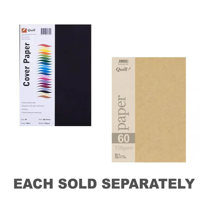 Quill Paper 125gsm A4Black 500pk